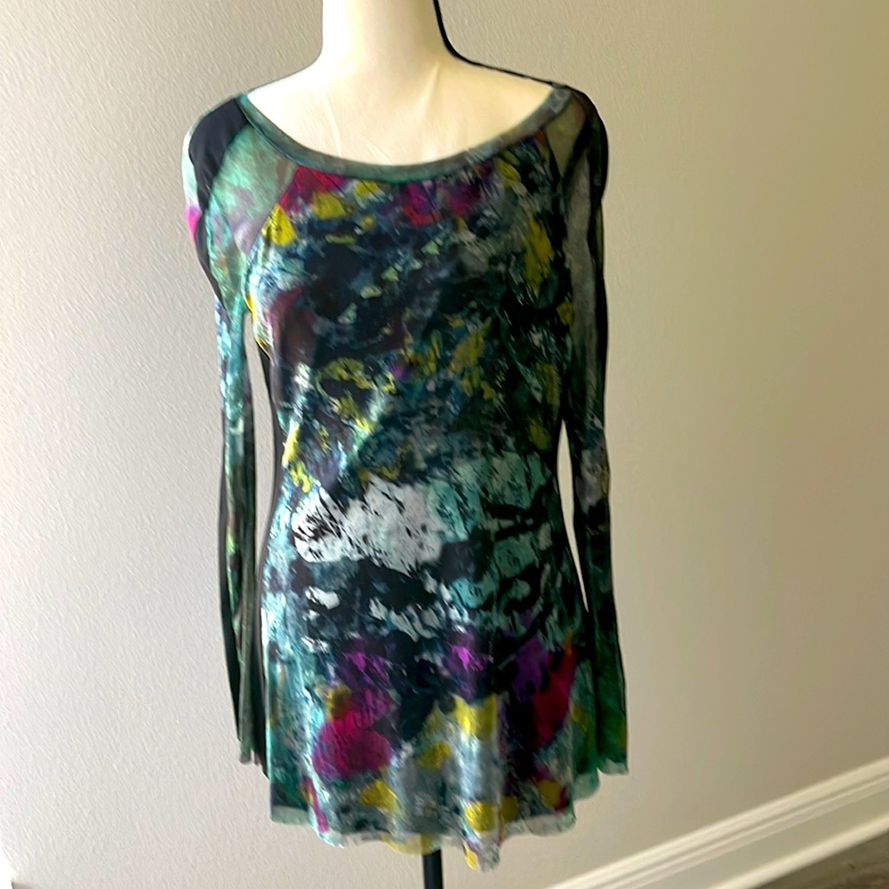 Artsy, Colorful Mesh Top